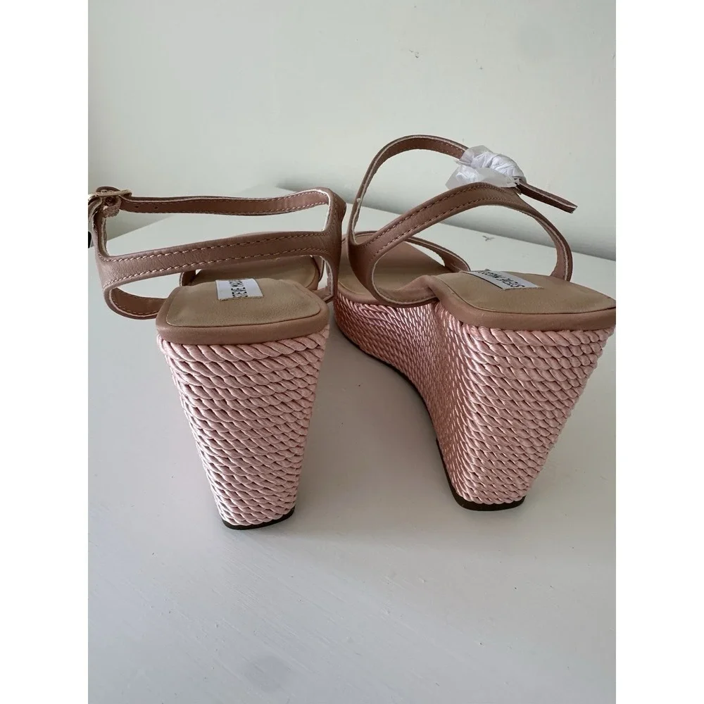 Steve Madden Wedge Sandal Pink And Tan Size 9